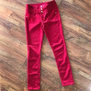 Refuge -Red- High Waisted- Jeggings- size 10